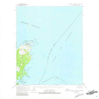 YellowMaps Afognak C 1 and C 2 AK topo map, 1:63360 Scale, 15 X 15 Minute, Historical, 1952, Updated 1981, 21.9 x 18.1 in - Polypropylene