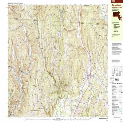 YellowMaps Bernardston MA topo map, 1:25000 Scale, 7.5 X 15 Minute, Historical, 1998, Updated 2000, 24 x 39.9 in - Polypropylene