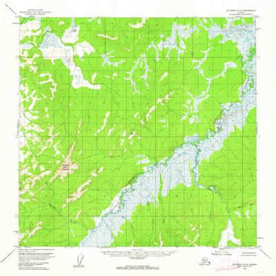 YellowMaps Iditarod A 6 AK topo map, 1:63360 Scale, 15 X 15 Minute, Historical, 1954, Updated 1962, 20.9 x 18.9 in - Polypropylene