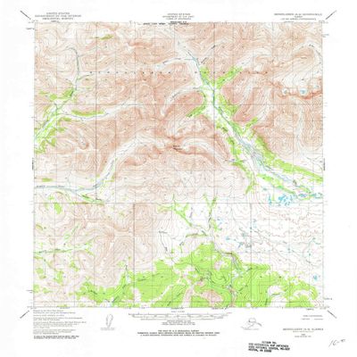 YellowMaps Bendeleben A 4 AK topo map, 1:63360 Scale, 15 X 15 Minute, Historical, 1950, Updated 1982, 21.7 x 18.1 in - Polypropylene