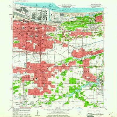 YellowMaps Gary in topo map, 1:24000 Scale, 7.5 X 7.5 Minute, Historical, 1959, Updated 1961, 26.9 x 22 in - Polypropylene