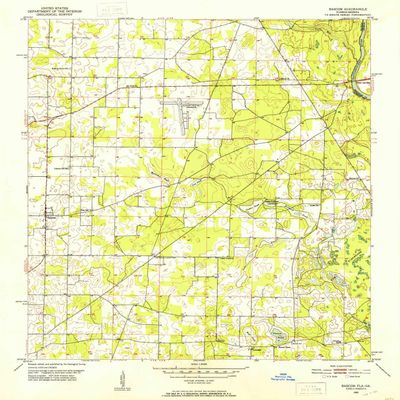YellowMaps Bascom FL topo map, 1:24000 Scale, 7.5 X 7.5 Minute, Historical, 1952, Updated 1953, 26.7 x 22.9 in - Polypropylene