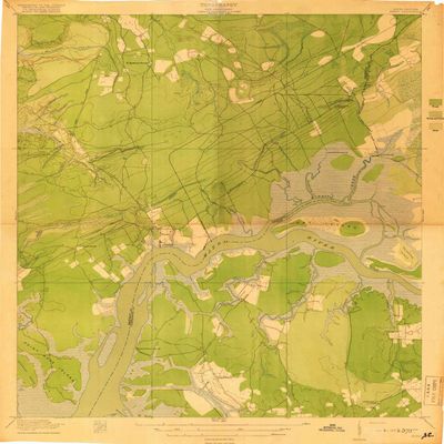 YellowMaps Wando SC topo map, 1:21120 Scale, 7.5 X 7.5 Minute, Historical, 1919, Updated 1919, 28.5 x 23.9 in - Tyvek