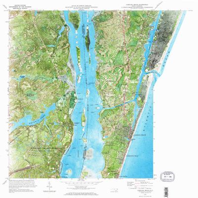 YellowMaps Carolina Beach NC topo map, 1:24000 Scale, 7.5 X 7.5 Minute, Historical, 1970, Updated 1973, 26.9 x 26 in - Tyvek