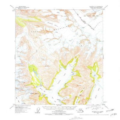 Seldovia C 2 AK topo map, 1:63360 Scale, 15 X 15 Minute, Historical, 1953, Updated 1958, 21.9 x 18.1 in - Polypropylene