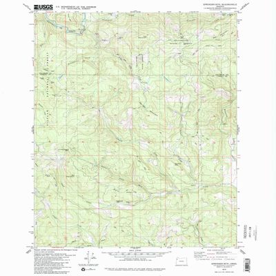 YellowMaps Springer MTN OR topo map, 1:24000 Scale, 7.5 X 7.5 Minute, Historical, 1979, Updated 1980, 26.87 x 21.98 in - Tyvek