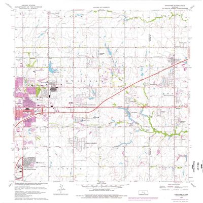 YellowMaps Andover KS topo map, 1:24000 Scale, 7.5 X 7.5 Minute, Historical, 1961, Updated 1976, 27.13 x 21.19 in - Tyvek