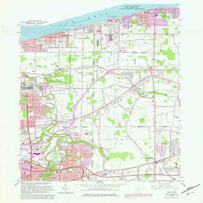 YellowMaps Avon OH topo map, 1:24000 Scale, 7.5 X 7.5 Minute, Historical, 1963, Updated 1979, 29.8 x 22.1 in - Polypropylene
