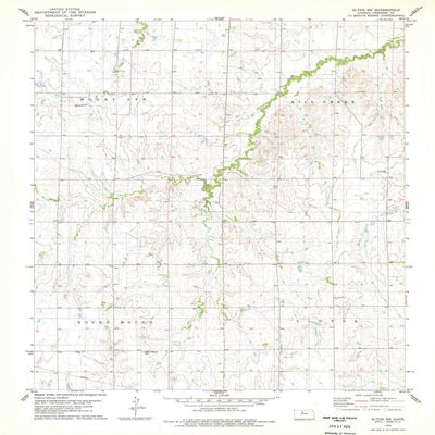 YellowMaps Alton SW KS topo map, 1:24000 Scale, 7.5 X 7.5 Minute, Historical, 1978, Updated 1979, 26.84 x 20.78 in - Tyvek