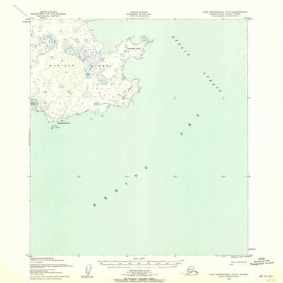 YellowMaps Cape Mendenhall D 2 AK topo map, 1:63360 Scale, 15 X 15 Minute, Historical, 1952, Updated 1958, 20.8 x 17 in - Polypropylene