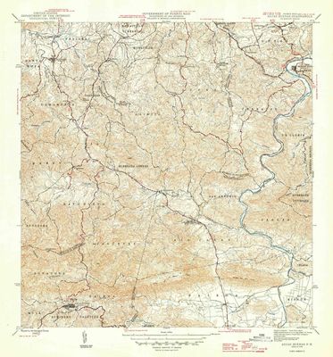 YellowMaps Aguas Buenas PR topo map, 1:30000 Scale, 7.5 X 7.5 Minute, Historical, 1946, 21.3 x 19.8 in - Tyvek