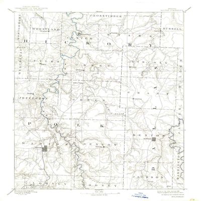 YellowMaps Bolivar MO topo map, 1:125000 Scale, 30 X 30 Minute, Historical, 1892, Updated 1938, 19.8 x 16.5 in - Tyvek