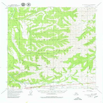 YellowMaps Mount McKinley C 2 AK topo map, 1:63360 Scale, 15 X 15 Minute, Historical, 1954, Updated 1980, 21.9 x 18.1 in - Tyvek