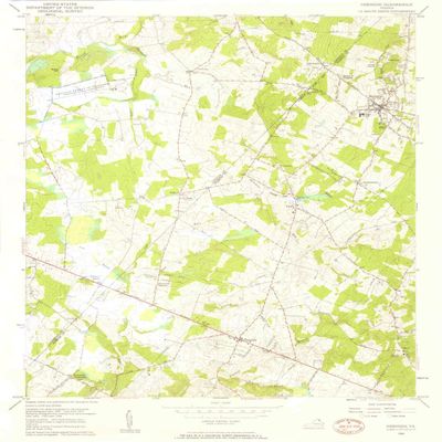 YellowMaps Herndon VA topo map, 1:24000 Scale, 7.5 X 7.5 Minute, Historical, 1956, Updated 1958, 26.46 x 20.19 in - Tyvek