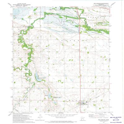 Bellingham MN topo map, 1:24000 Scale, 7.5 X 7.5 Minute, Historical, 1971, Updated 1974, 27.23 x 21.53 in - Polypropylene