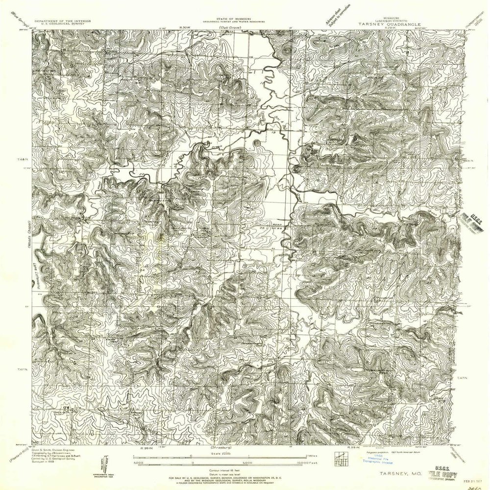 YellowMaps Tarsney MO topo map, 1:24000 Scale, 7.5 X 7.5 Minute, Historical, 1957, Updated 1957, 26.9 x 22.4 in - Polypropylene