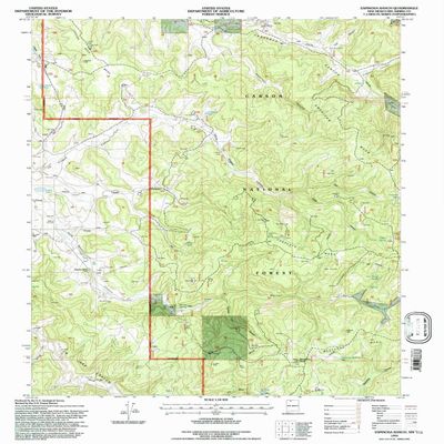 YellowMaps Espinosa Ranch NM topo map, 1:24000 Scale, 7.5 X 7.5 Minute, Historical, 1995, Updated 1997, 26.88 x 22.04 in - Polypropylene