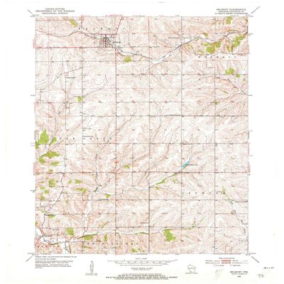 YellowMaps Belmont WI topo map, 1:24000 Scale, 7.5 X 7.5 Minute, Historical, 1952, Updated 1954, 27.29 x 22.5 in - Tyvek