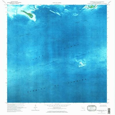 YellowMaps Loggerhead Key FL topo map, 1:24000 Scale, 7.5 X 7.5 Minute, Historical, 1972, Updated 1973, 26.7 x 24 in - Polypropylene