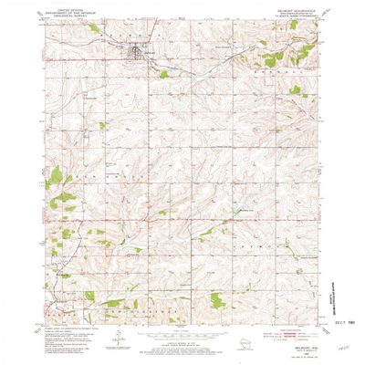 YellowMaps Belmont WI topo map, 1:24000 Scale, 7.5 X 7.5 Minute, Historical, 1952, Updated 1981, 27.31 x 22.54 in - Polypropylene