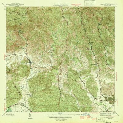 YellowMaps Penuelas PR topo map, 1:30000 Scale, 7.5 X 7.5 Minute, Historical, 1946, 21.3 x 19.7 in - Tyvek