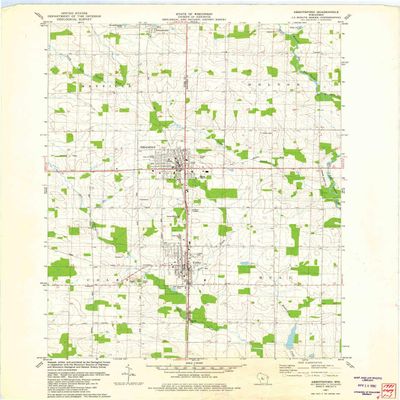 YellowMaps Abbotsford WI topo map, 1:24000 Scale, 7.5 X 7.5 Minute, Historical, 1981, Updated 1982, 27.29 x 22.08 in - Polypropylene