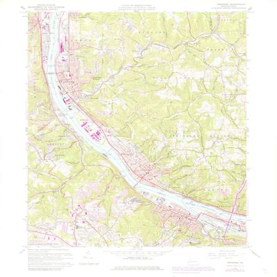 YellowMaps Ambridge PA topo map, 1:24000 Scale, 7.5 X 7.5 Minute, Historical, 1960, Updated 1979, 27 x 22 in - Polypropylene