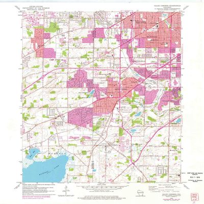 YellowMaps Hales Corners WI topo map, 1:24000 Scale, 7.5 X 7.5 Minute, Historical, 1959, Updated 1977, 27.28 x 21.57 in - Polypropylene
