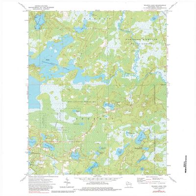 Wilson Lake WI topo map, 1:24000 Scale, 7.5 X 7.5 Minute, Historical, 1973, Updated 1984, 27.36 x 22.57 in - Tyvek