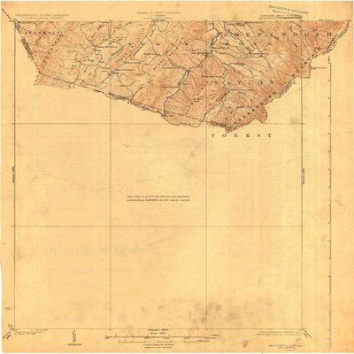 Mc Dowell VA topo map, 1:62500 Scale, 15 X 15 Minute, Historical, 1924, 20.1 x 17 in - Tyvek