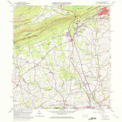 YellowMaps Wind Gap PA topo map, 1:24000 Scale, 7.5 X 7.5 Minute, Historical, 1960, Updated 1972, 27 x 21.9 in - Polypropylene