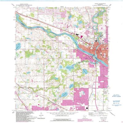 YellowMaps Anoka MN topo map, 1:24000 Scale, 7.5 X 7.5 Minute, Historical, 1967, Updated 1993, 27.23 x 21.53 in - Tyvek