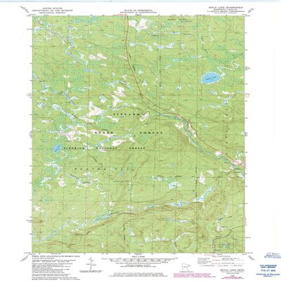 YellowMaps Doyle Lake MN topo map, 1:24000 Scale, 7.5 X 7.5 Minute, Historical, 1982, Updated 1985, 27.23 x 21.53 in - Tyvek