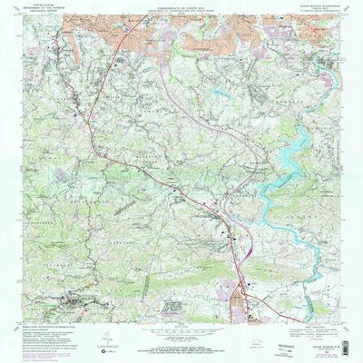 YellowMaps Aguas Buenas PR topo map, 1:20000 Scale, 7.5 X 7.5 Minute, Historical, 1969, Updated 1982, 32.1 x 29.8 in - Polypropylene