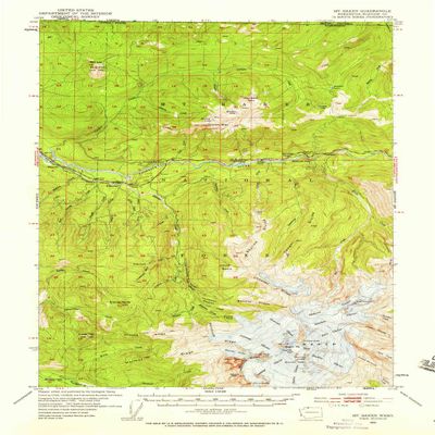 YellowMaps Mt Baker WA topo map, 1:62500 Scale, 15 X 15 Minute, Historical, 1952, Updated 1958, 20.9 x 14.2 in - Polypropylene