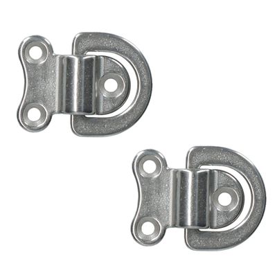 AB Tools Folding Pad Eye Ring Tie Down Anchor Marine Grade 316 Stainless Steel 2 Pack