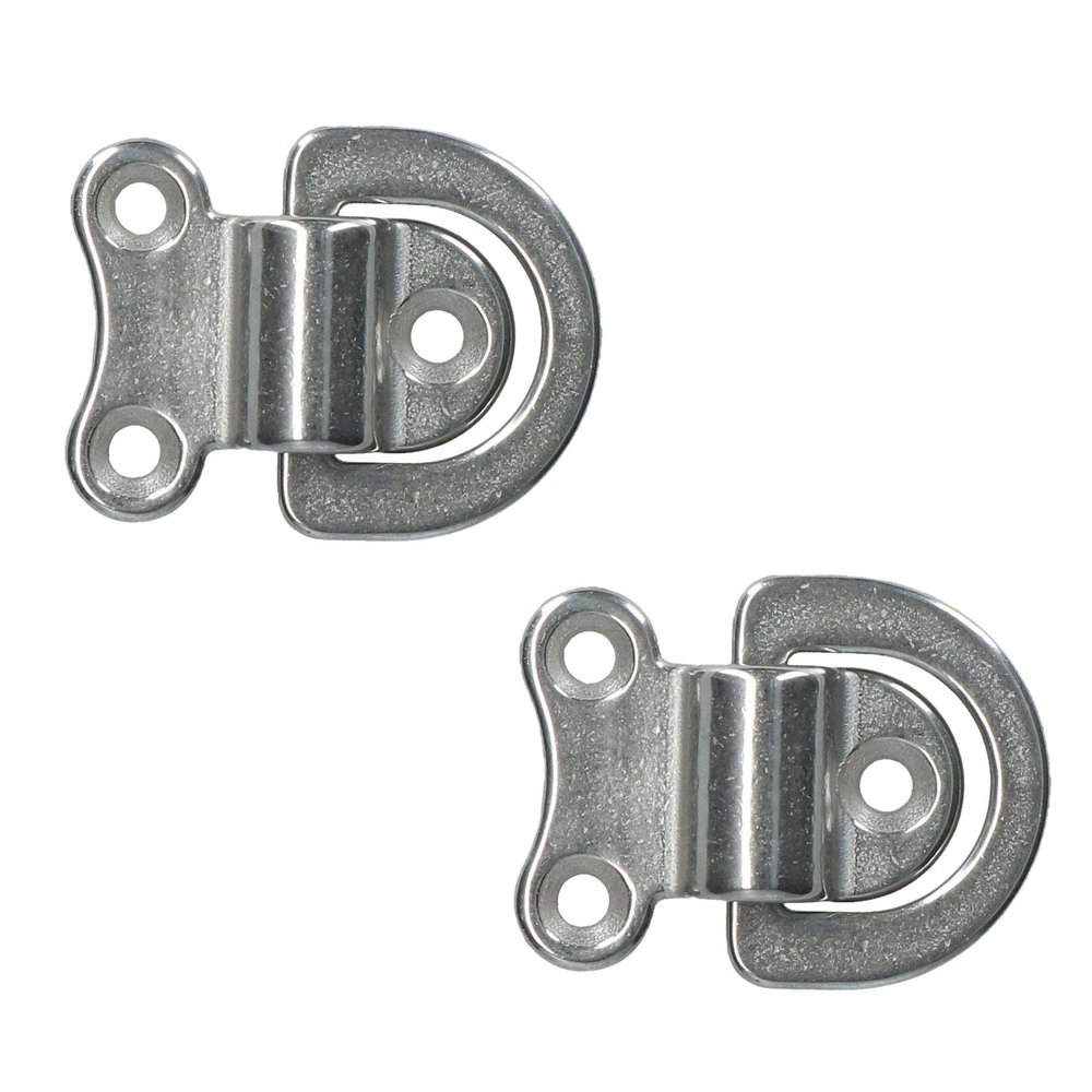 AB Tools Folding Pad Eye Ring Tie Down Anchor Marine Grade 316 Stainless Steel 2 Pack