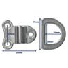 AB Tools Folding Pad Eye Ring Tie Down Anchor Marine Grade 316 Stainless Steel 2 Pack view 2