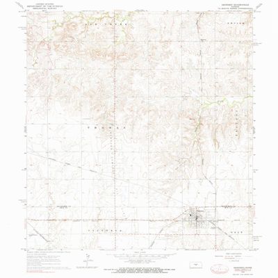 YellowMaps Geneseo KS topo map, 1:24000 Scale, 7.5 X 7.5 Minute, Historical, 1964, Updated 1965, 26.65 x 21.99 in - Polypropylene