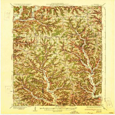 YellowMaps Boaz WI topo map, 1:62500 Scale, 15 X 15 Minute, Historical, 1933, 20.22 x 16.65 in - Tyvek
