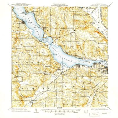 YellowMaps Chautauqua NY topo map, 1:62500 Scale, 15 X 15 Minute, Historical, 1904, Updated 1947, 20.54 x 16 in - Polypropylene