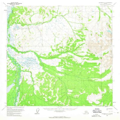 YellowMaps Iditarod D 3 AK topo map, 1:63360 Scale, 15 X 15 Minute, Historical, 1954, Updated 1965, 20.8 x 18 in - Tyvek