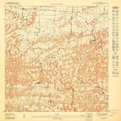 YellowMaps Barceloneta SO PR topo map, 1:10000 Scale, 3.75 X 3.75 Minute, Historical, 1947, 31.2 x 30.5 in - Tyvek