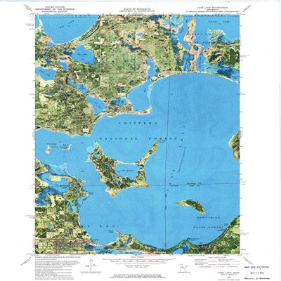 YellowMaps Cass Lake MN topo map, 1:24000 Scale, 7.5 X 7.5 Minute, Historical, 1972, Updated 1974, 27.23 x 21.53 in - Paper