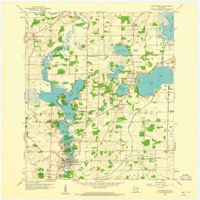 YellowMaps Waterford WI topo map, 1:24000 Scale, 7.5 X 7.5 Minute, Historical, 1959, Updated 1960, 27.32 x 22.61 in - Polypropylene