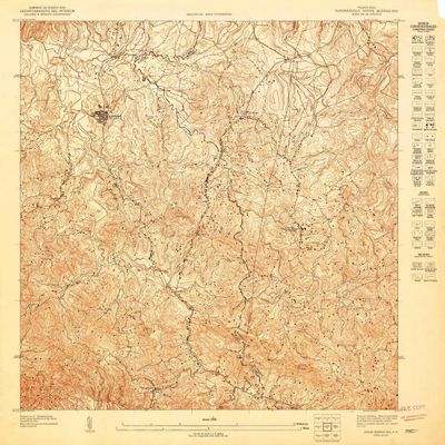YellowMaps Aguas Buenas NO PR topo map, 1:10000 Scale, 3.75 X 3.75 Minute, Historical, 1947, 31.2 x 30.6 in - Tyvek