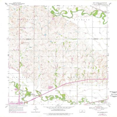 YellowMaps New Cambria KS topo map, 1:24000 Scale, 7.5 X 7.5 Minute, Historical, 1955, Updated 1978, 27.05 x 21.09 in - Tyvek