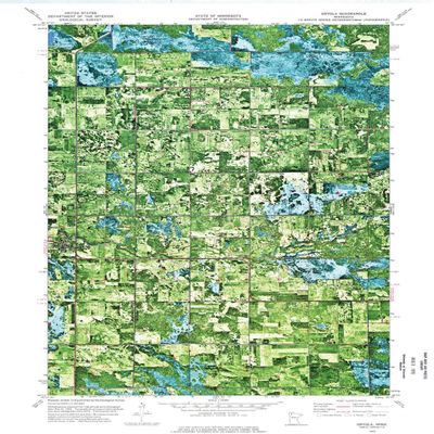 YellowMaps Grygla MN topo map, 1:24000 Scale, 7.5 X 7.5 Minute, Historical, 1973, Updated 1976, 27.23 x 21.53 in - Tyvek