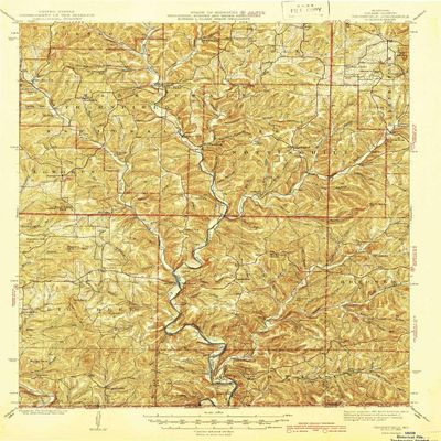 YellowMaps Thornfield MO topo map, 1:62500 Scale, 15 X 15 Minute, Historical, 1945, 20.2 x 15.9 in - Tyvek
