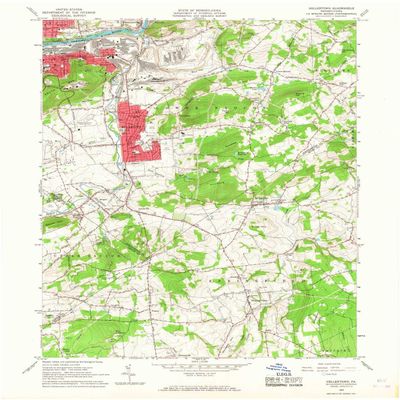 Hellertown PA topo map, 1:24000 Scale, 7.5 X 7.5 Minute, Historical, 1965, Updated 1967, 27.04 x 22.14 in - Tyvek